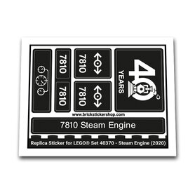 Replacement Sticker for Set 40370 - Steam Engine