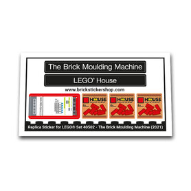 Replacement Sticker for Set 40502 - The Brick Moulding Machine