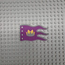 Custom Cloth - Flag 8 x 5 Wave with Yellow Castle Crown on Purple
