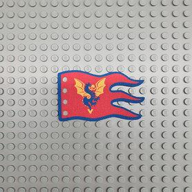 Custom Cloth - Flag 8 x 5 Wave with Blue Yellow Dragon on Red Background