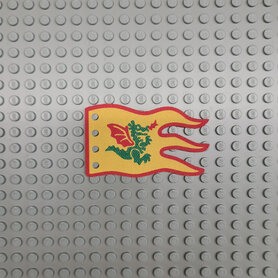 Custom Cloth - Flag 8 x 5 Wave with Red and Green Dragon on Yellow
