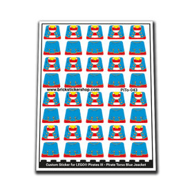 Custom Sticker - Pirates III - Pirate Torsos Blue Jacket