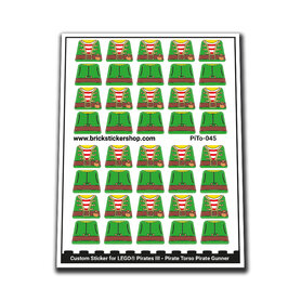 Custom Sticker - Pirates III - Pirate Torsos Pirate Gunner