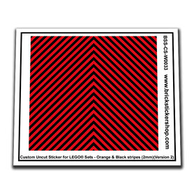 Custom Sticker - Uncut Red & Black Stripes (version 2, 2mm)