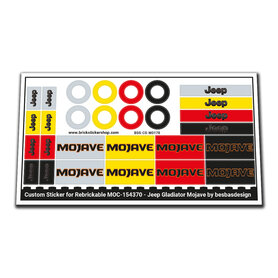 Custom Sticker - Rebrickable MOC-154370 - Jeep Gladiator Mojave by besbasdesign
