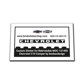 Custom Sticker - Rebrickable MOC-121450 - Chevrolet C10 Camper by besbasdesign