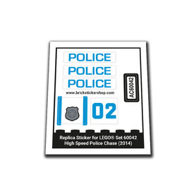 Replacement Sticker for Set 60042 - High Speed Police Chase