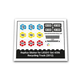 Replacement Sticker for Set 4206 - Recycling Truck