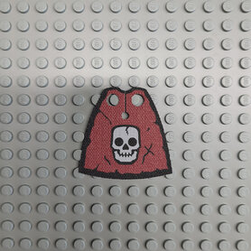 Custom Cloth - Standard Cape with Skeleton Head on Dark Red Pattern