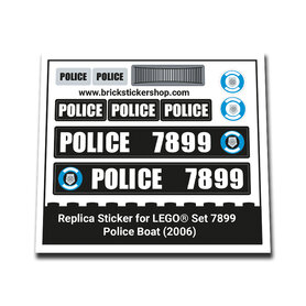 Replacement Sticker for Set 7899 - Police Boat