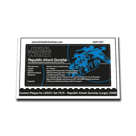 Custom Plaque for 7676 - Republic Attack Gunship (Large)