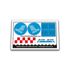 Replacement Sticker for Set 3181 - Passenger Plane