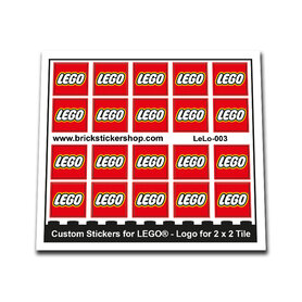 Custom Sticker - Lego Logo for 2 x 2 Tile