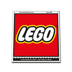 Custom Sticker - Lego Logo 150mm x 150mm