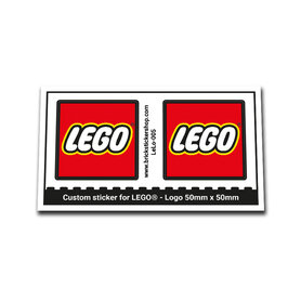 Custom Sticker - Lego Logo 50mm x 50mm