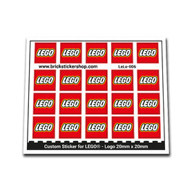 Custom Sticker - Lego Logo 20mm x 20mm