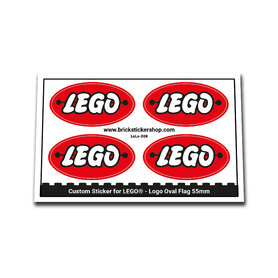 Custom Sticker - Lego Logo for Oval Flag 55mm