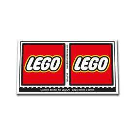 Custom Sticker - Lego Logo 80mm x 80mm