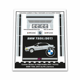 Custom Sticker - Rebrickable MOC-163332 - BMW 750iL (007) by NV_Carmocs