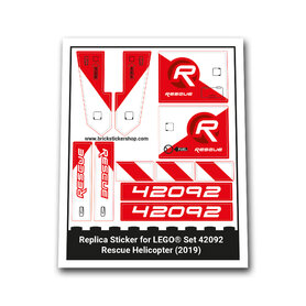 Replacement Sticker for Set 42092 - Rescue Helicopter