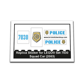Replacement Sticker for Set 7030 - Squad Car