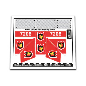 Replacement Sticker for Set 7206 - Fire Helicopter