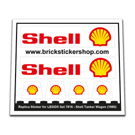 Replacement Sticker for Set 7816 - Shell Tanker Wagon