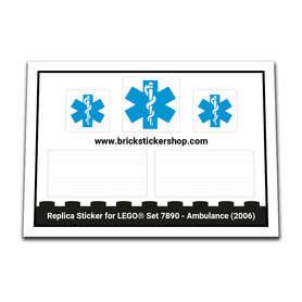 Replacement Sticker for Set 7890 - Ambulance