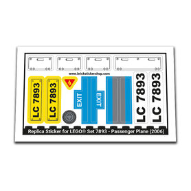 Replacement Sticker for Set 7893 - Passenger Plane