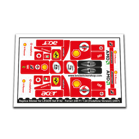 Replacement Sticker for Set 8142 - Ferrari 248 F1 1:24 (Vodafone Version)