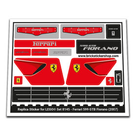 Replacement Sticker for Set 8145 - Ferrari 599 GTB Fiorano