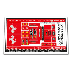 Replacement Sticker for Set 8153 - Ferrari F1 Truck 1:55