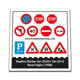 Replacement Sticker for Set 6315 - Road Signs