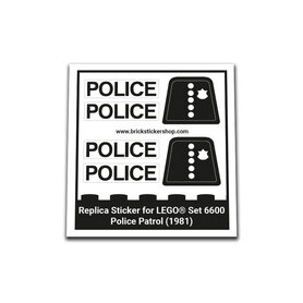 Replacement Sticker for Set 6600 - Police Patrol