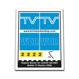 Replacement Sticker for Set 6661 - Mobile TV Studio