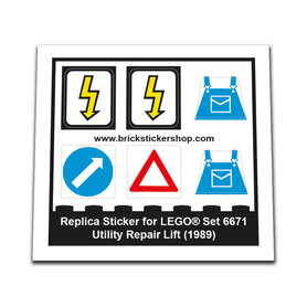 Replacement Sticker for Set 6671 - Utility Repair Lift
