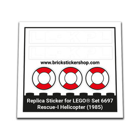 Replacement Sticker for Set 6697 - Rescue-I Helicopter