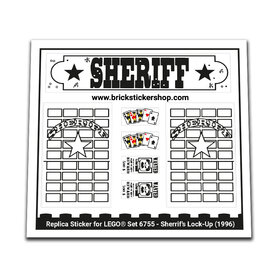 Replacement Sticker for Set 6755 - Sheriff's Lock-Up