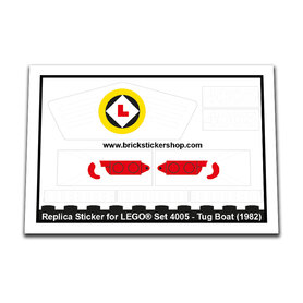 Replacement Sticker for Set 4005 - Tug Boat
