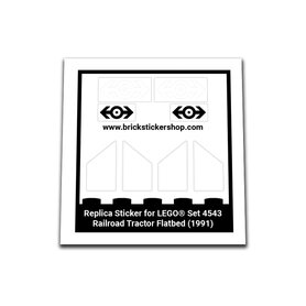 Replacement Sticker for Set 4543 - Railroad Tractor Flatbed