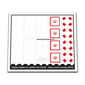 Replacement Sticker for Set 10128 - Train Level Crossing