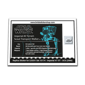 Replacement Sticker for Set 10174 - AT-ST (UCS)