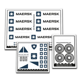 Replacement Sticker for Set 10219 - Maersk Container Train (Dark Blue Version)