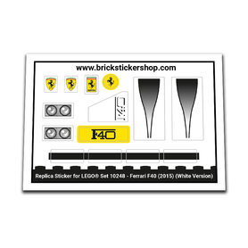 Replacement Sticker for Set 10248 - Ferrari F40 (White Version)