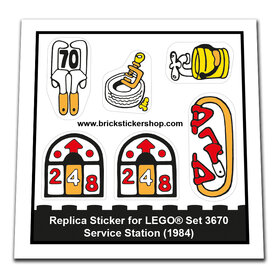 Replacement Sticker for Set 3670 - Service Station