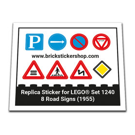 Replacement Sticker for Set 1240 - 8 Road Signs