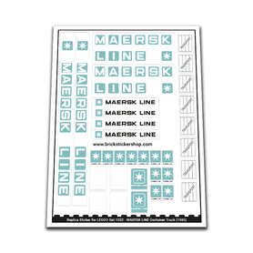 Replacement Sticker for Set 1552 - Maersk Line Container Truck