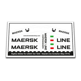Replacement Sticker for Set 1650 - Maersk Line Container Ship