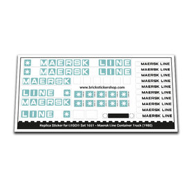 Replacement Sticker for Set 1651 - Maersk Line Container Truck