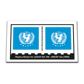 Replacement Sticker for Set 106 - UNICEF Van
